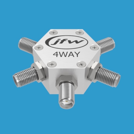 JFW model 50PD-018 resistive 4way power divider/combiner with 50 Ohm SMA female connectors