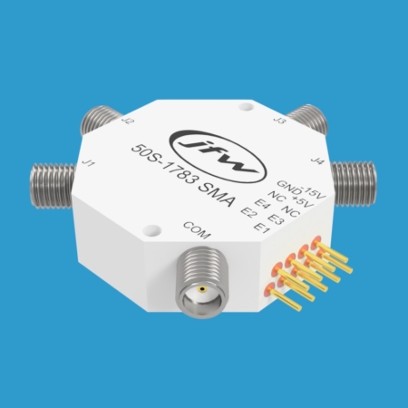 50 Ohm absorptive 1P4T solid-state 18GHz RF switch with SMA female