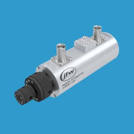 50 Ohm dual knob manual attenuator with BNC female connectors and attenuation range 0 to 80dB by 1dB steps