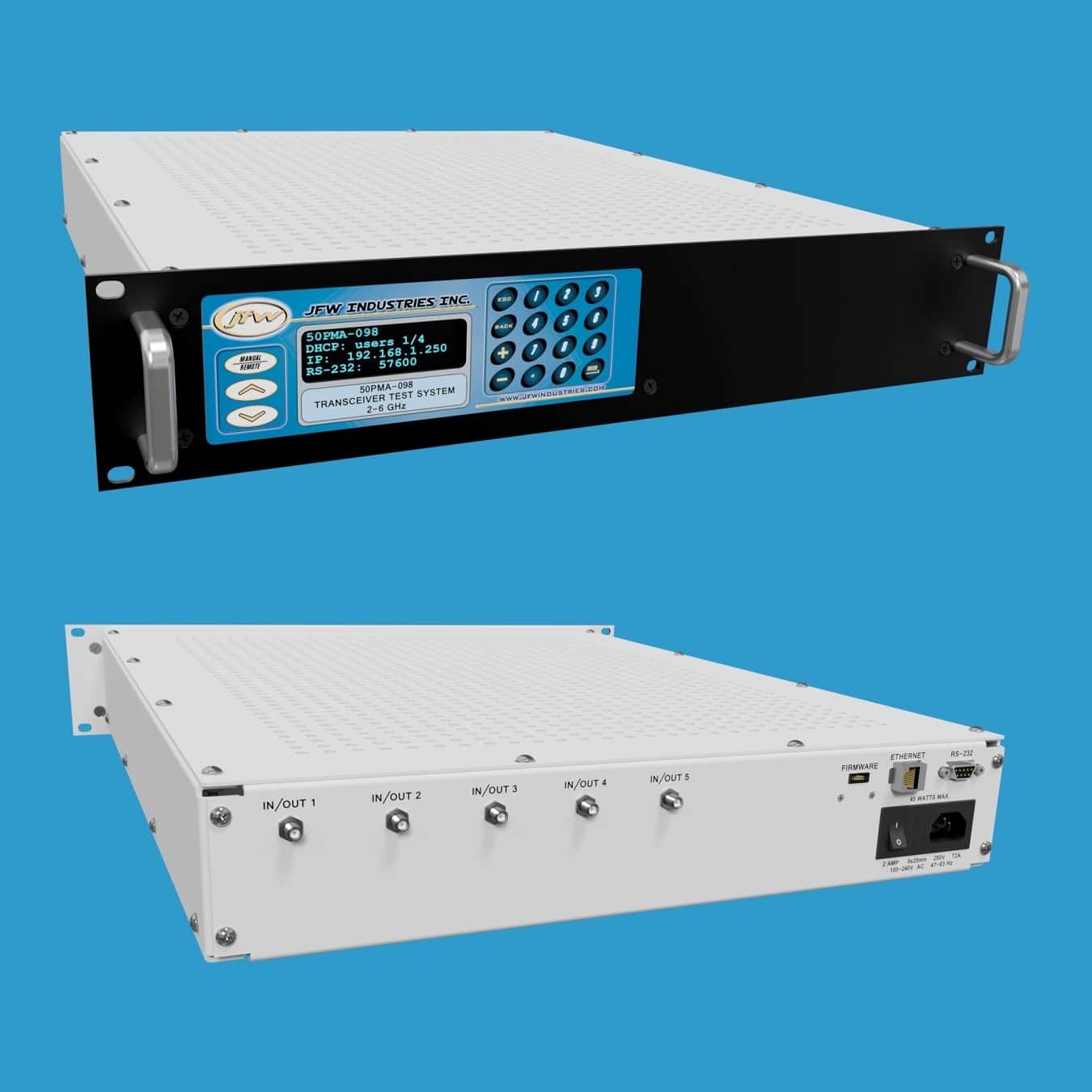 5 Port Transceiver Test System 2-6 GHz | 50PMA-098 - JFW Industries