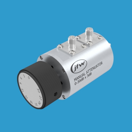 50 Ohm manual attenuator with SMA female and attenuation range 0 to 30dB by 3dB steps