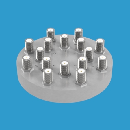 JFW Model 75PD-169 resistive 15way power divider/combiner with 75 Ohm F female connectors