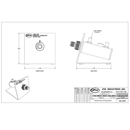 Model 50BR-052 benchtop attenuator with 50 Ohm BNC female