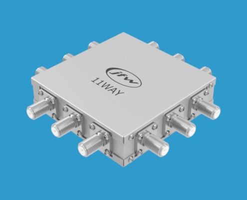 JFW Model 75PD-188 resistive 11way power divider/combiner with 75 Ohm F female connectors