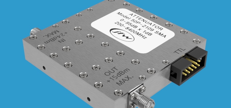 50 Ohm solid-state programmable attenuator with attenuation range 0-95 x 1dB