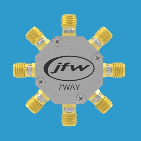 JFW model 50PD-734 resistive 7way power divider/combiner with 50 Ohm SMA female connectors