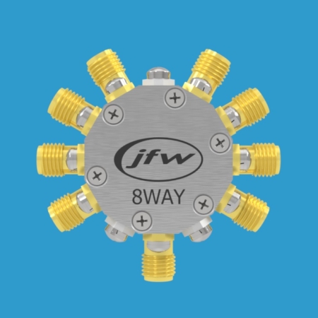 JFW model 50PD-746 resistive 8way power divider/combiner with 50 Ohm SMA female connectors