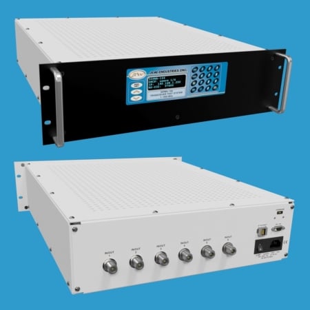 Model 50PMA-164 is a 6 port transceiver test system for radio-to-radio signal fade testing